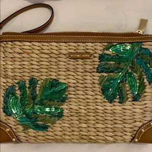 Michael Kors Straw Clutch